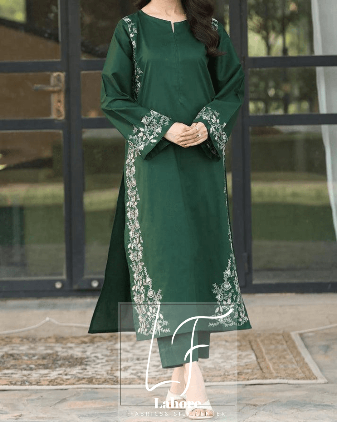 AADAB Embroidered Marina Shirt with Plain Marina Trouser - Image 2