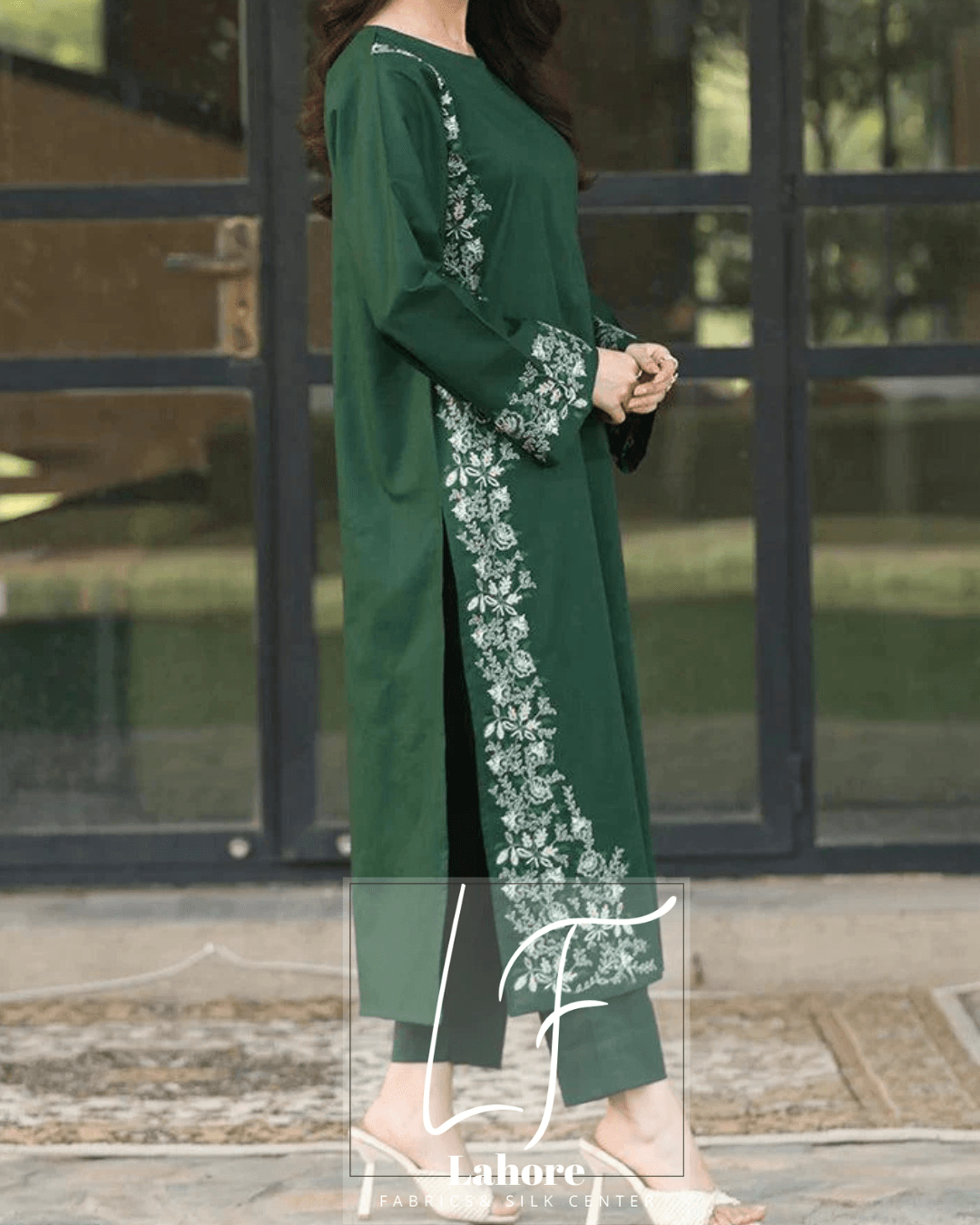 AADAB Embroidered Marina Shirt with Plain Marina Trouser - Image 6